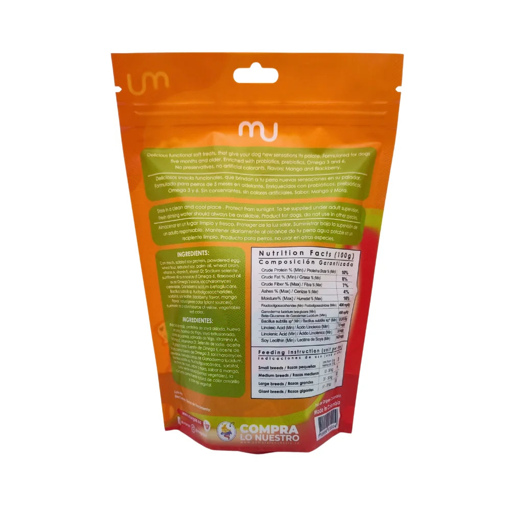 Galletas para Perros Mungos Frutas x 200 gr