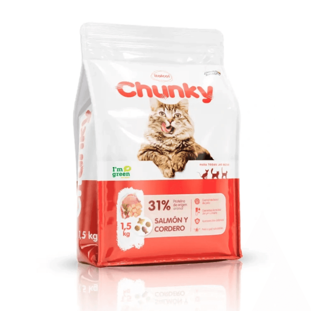 Chunky Gatos Salmon y Cordero 8Kg