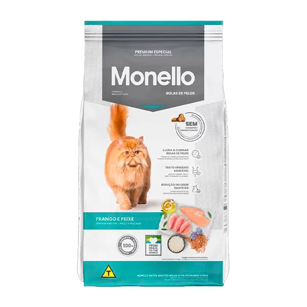 Monello Gato Bola de Pelo Pollo Y Pescado
