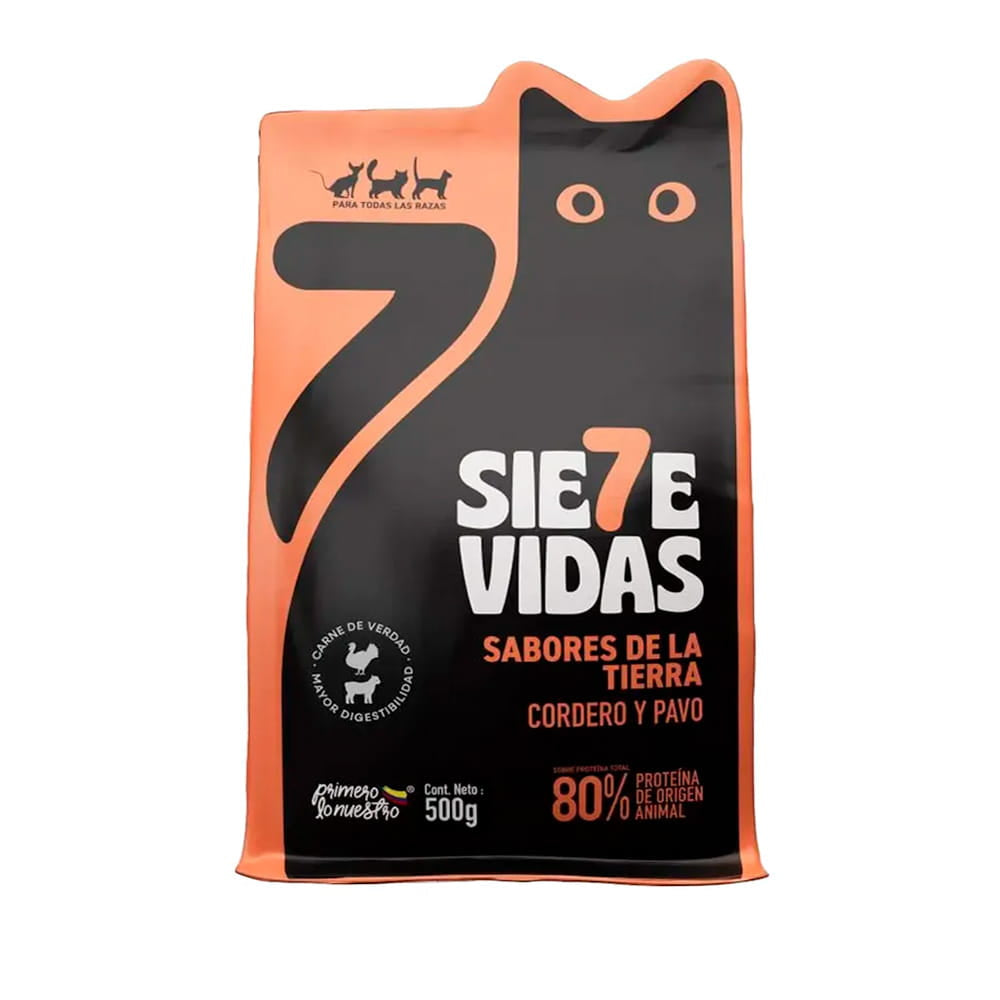 7 VIDAS GATOS SABORES DE LA TIERRA 500G