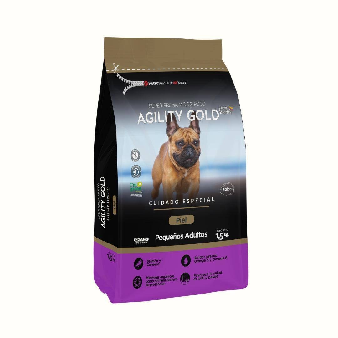 Agility Gold Pequeños Adultos Piel 1.5 Kg para perros