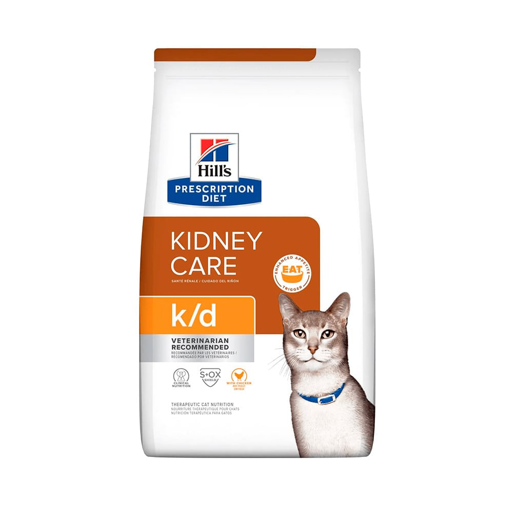 Hills k/d Gatos 4 lb Prescription Diet Kidney Care Cuidado Renal