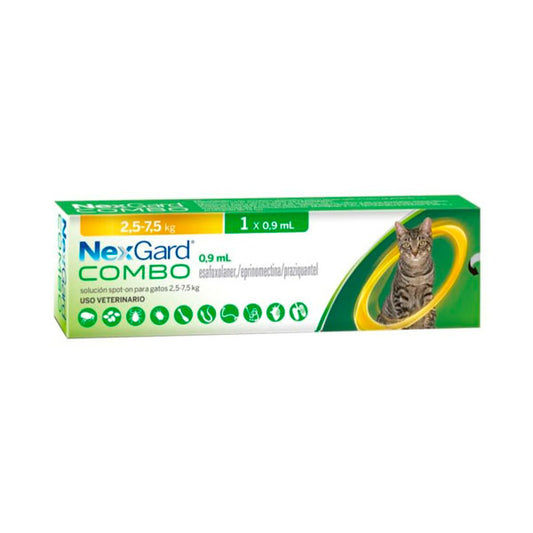 NexGard Combo Gatos de 2,5 – 7,5 kg